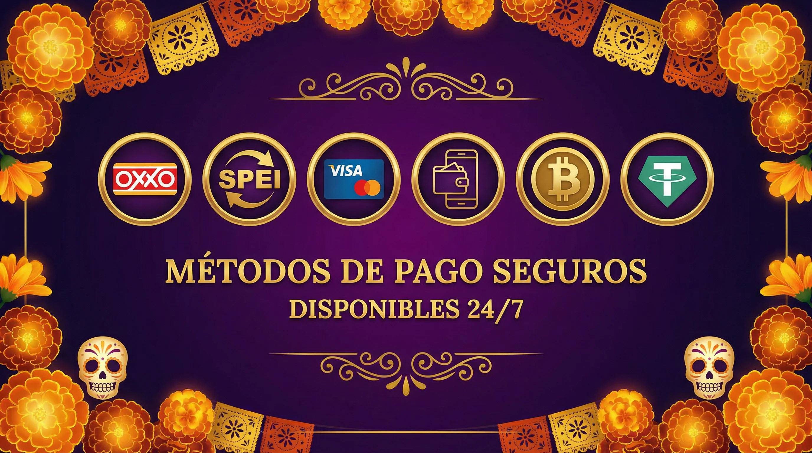 Métodos de pago OXXO SPEI Visa Bitcoin disponibles en N1 Casino México